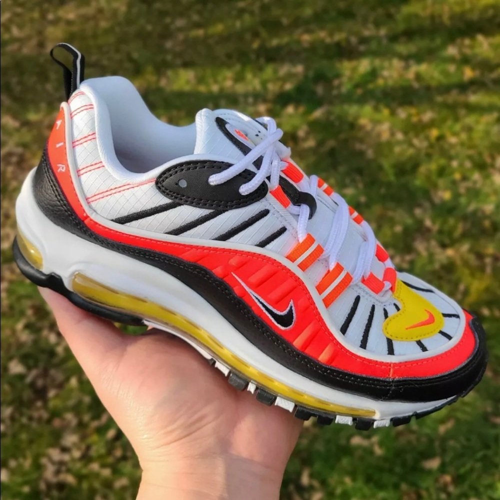 New Nike Air Max 98 Black Crimson GS